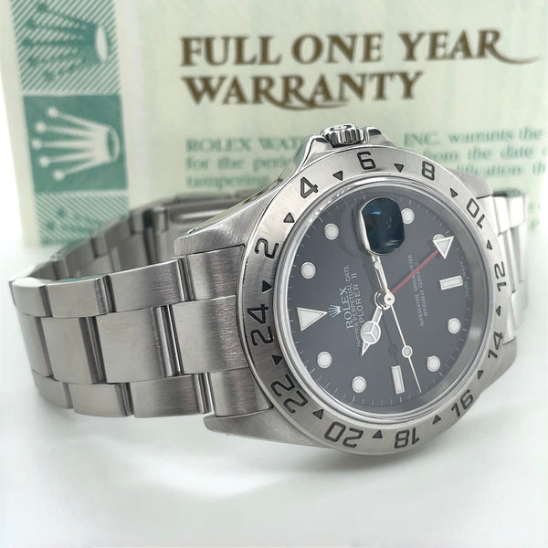 Shop Certified Preowned Rolex Explorer II Black Dial Ref. 16570 | Twain Time