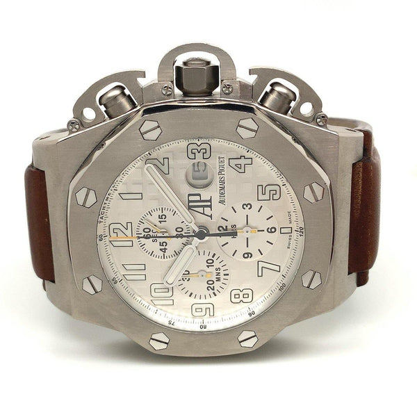 Audemars Piguet Royal Oak Offshore T3 Chronograph Silvered Dial Titanium-Twain Time, Inc.