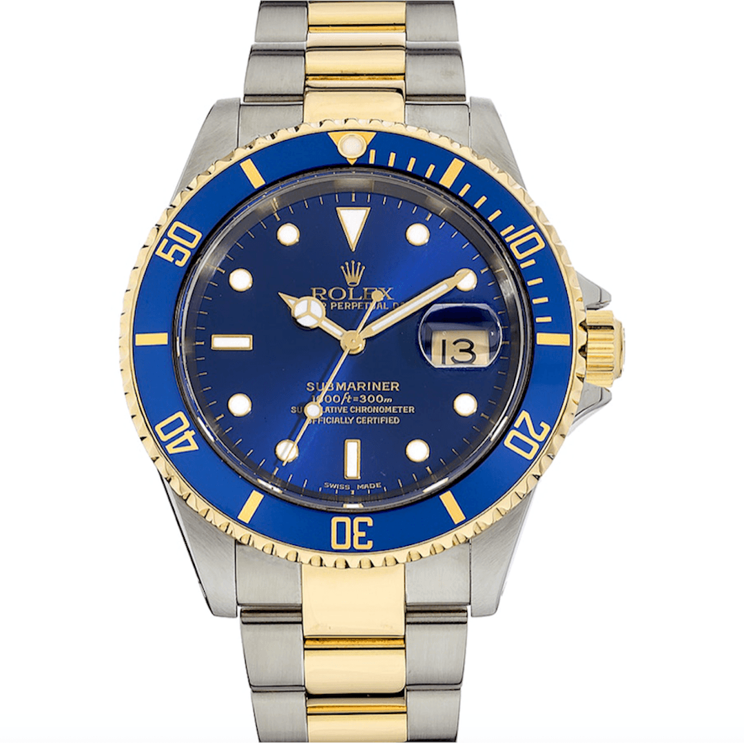 Rolex Submariner Two Tone Blue Dial