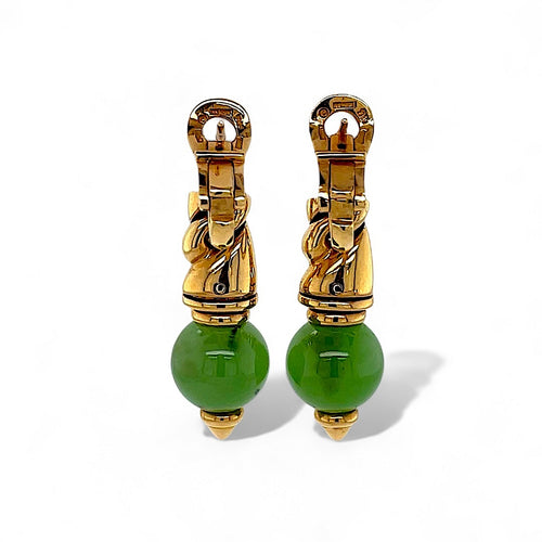 Bulgari, Passo Doppio Earrings 18k Yellow Gold and Tourmalines | Twain Time