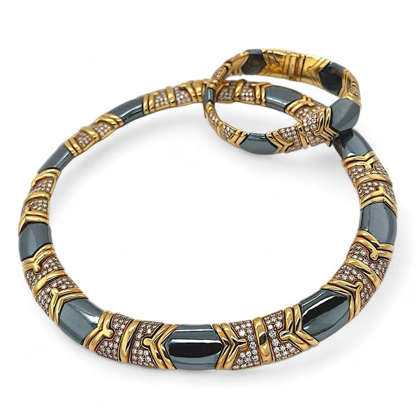 Bulgari 18K Yellow Gold & Hematite Gem-Set Suite Circa 1985 | Twain Time