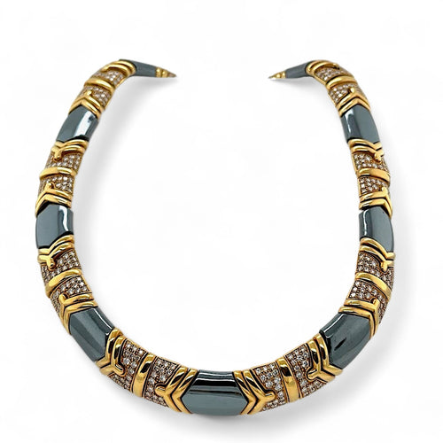 Bulgari 18K Yellow Gold & Hematite Gem-Set Suite Circa 1985 | Twain Time