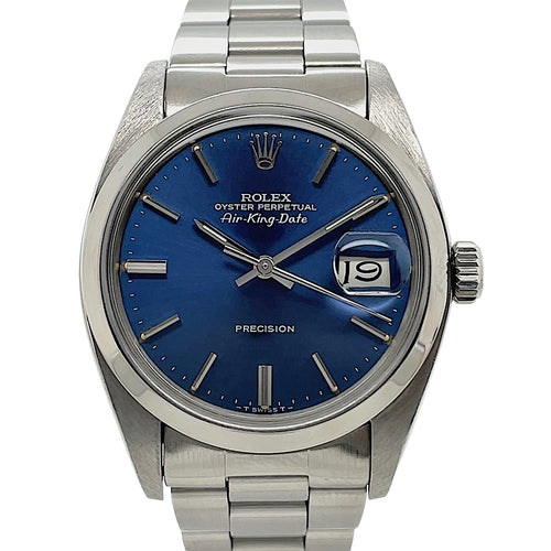 Shop Certified Preowned Rolex Air King Date Blue Dial Ref. 5700 | Twain Time
