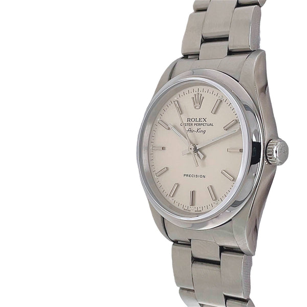 Shop Certified Preowned Rolex Air-King Silver Dial Ref. 14000 Ca. 1996 |Twain Time