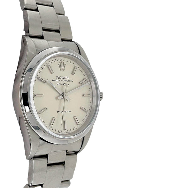 Shop Certified Preowned Rolex Air-King Silver Dial Ref. 14000 Ca. 1996 |Twain Time