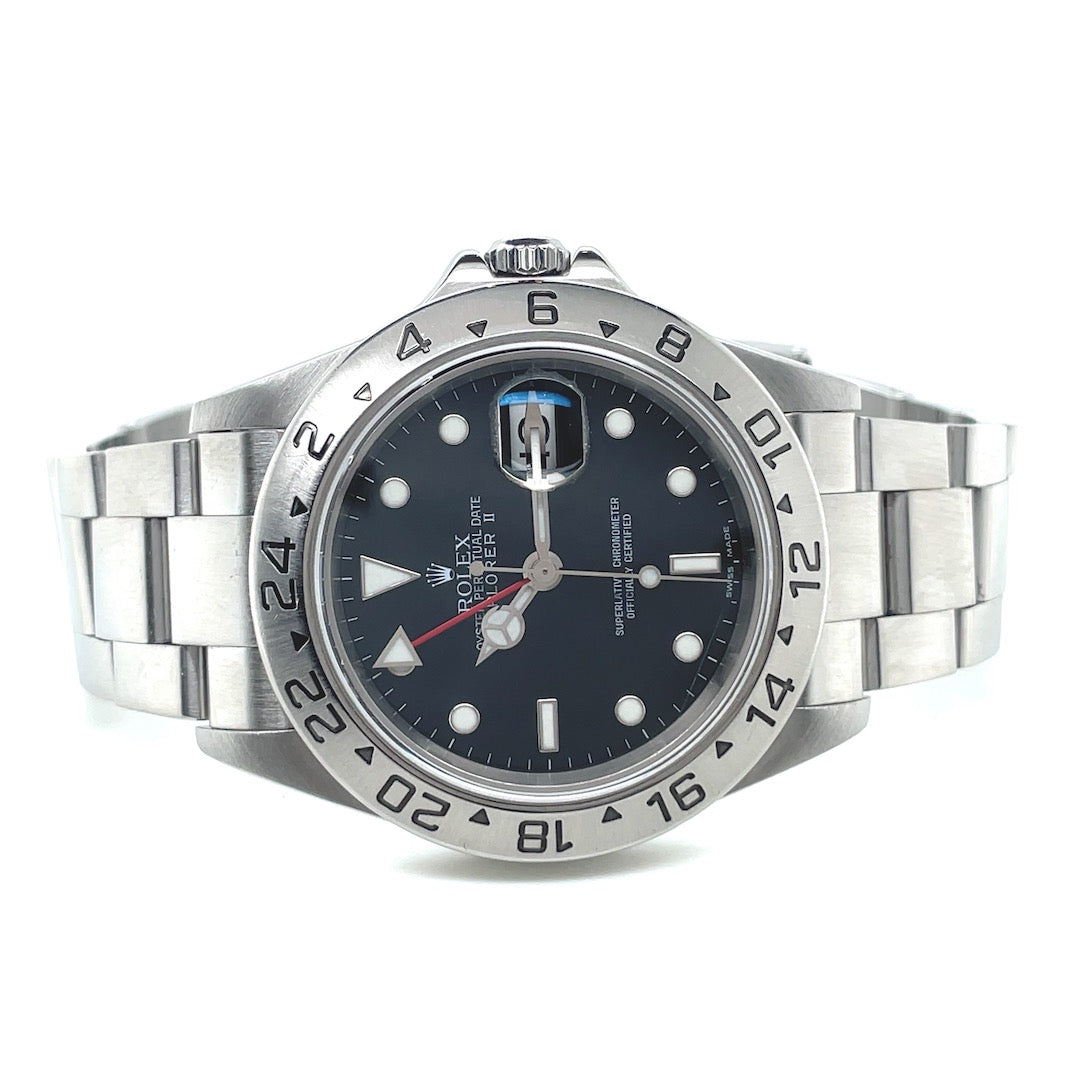 Shop Certified Preowned Rolex Explorer II Black Dial Ref. 16570