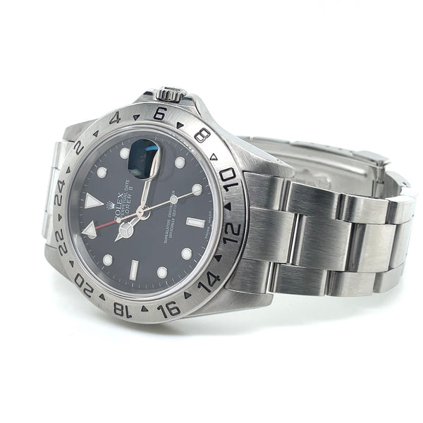 Shop Certified Preowned Rolex Explorer II Black Dial Ref. 16570 | Twain Time