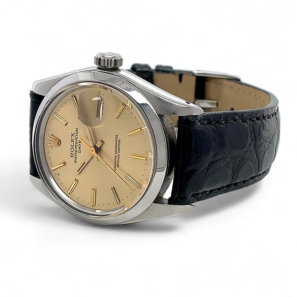 Shop Certified Vintage Rolex Oyster Perpetual Date Steel Ref. 1500 | Twain Time