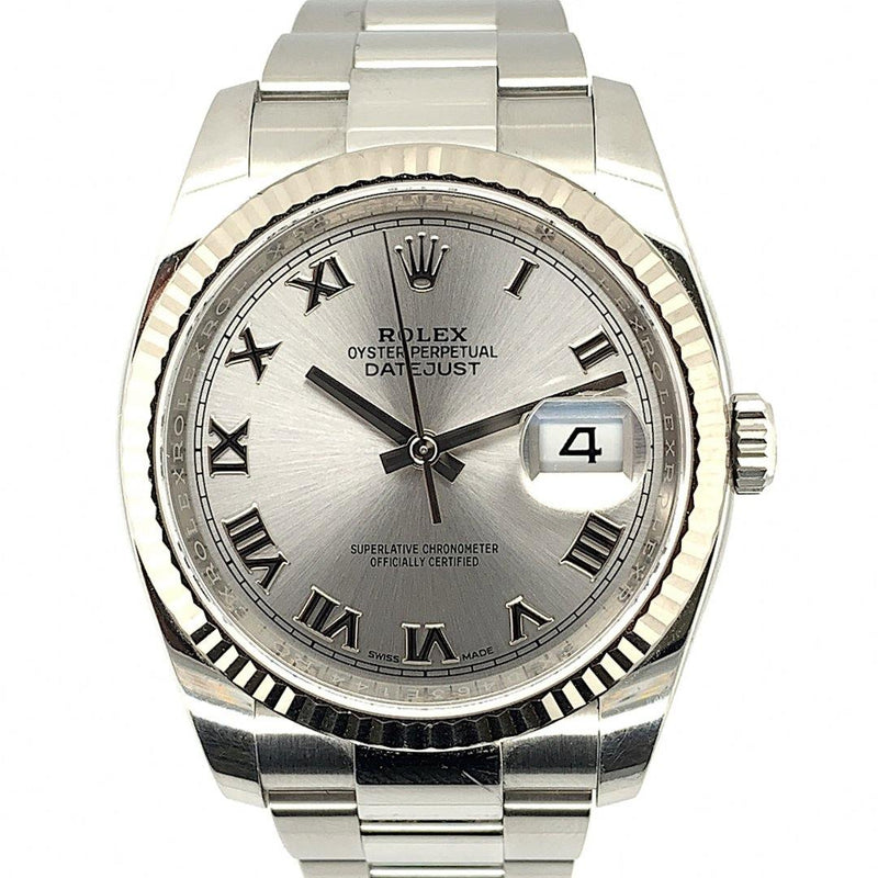 Rolex Oyster Pepetual Datejust Stainless Steel 36mm Fluted Bezel Ref. 116234 - Twain Time, Inc.