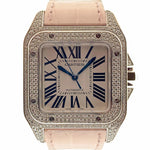Cartier Santos 100 XL 18K White Gold & Diamonds Ref. WM501751 - Twain Time, Inc.