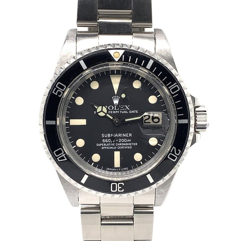 Rolex Submariner Stainless Steel Black Matte Dial Ref. 1680 - Twain Time, Inc.