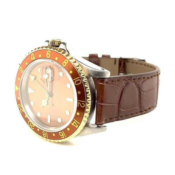 Rolex GMT-MASTER II Two Tone Root Beer Dial Ref. 16713 Circa 1989 - Twain Time, Inc.