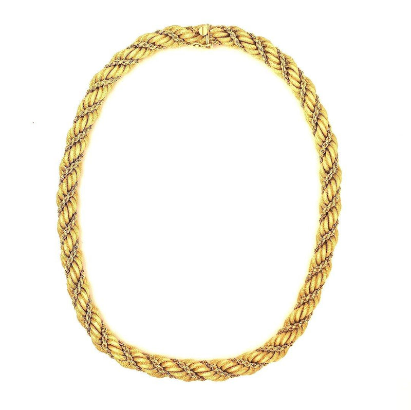 Tiffany & Co. Woven Rope-Twist Collar Necklace 18k Yellow Gold - Twain Time, Inc.