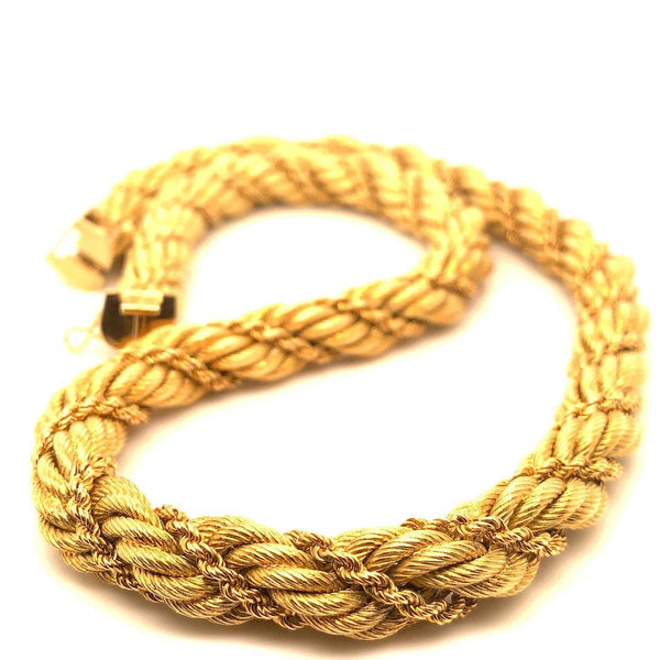 Tiffany & Co. Woven Rope-Twist Collar Necklace 18k Yellow Gold - Twain Time, Inc.