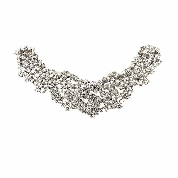 Tuxedo Princess-Cut Diamond & Platinum Choker Necklace 1950s - Twain Time, Inc.
