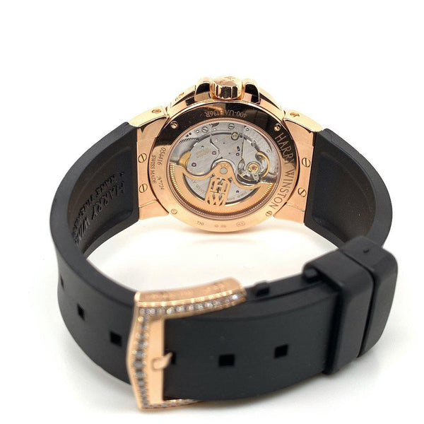 Harry Winston Ocean Biretrograde Automatic 18K Rose Gold & Diamonds Ref. 400-UABI36R - Twain Time, Inc.