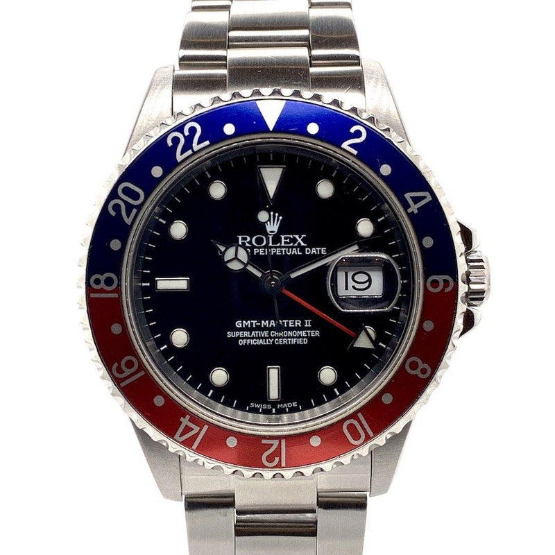 Rolex GMT Master II 16710 - Pepsi Bezel - Rolex Warranty Papers – Debonar  Watches Sp. z o.o
