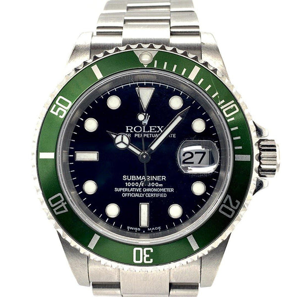 Rolex Submariner Date Green Bezel Box and Papers Ref 16610LV