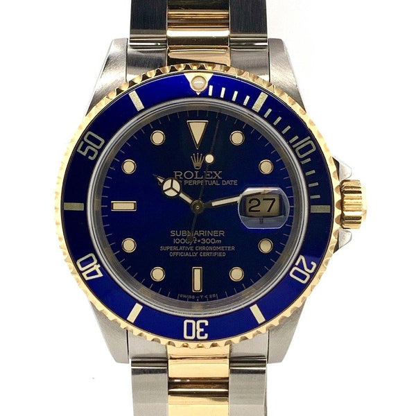 Rolex Submariner Date Two Tone Blue Dial Ref. 16613 - Twain Time, Inc.
