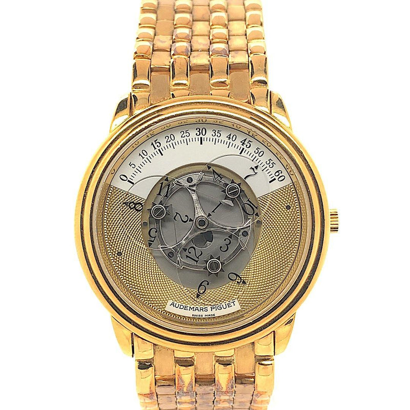 Audemars Piguet Star Wheel 18K Yellow Gold Automatic Wandering Hour Watch - Twain Time, Inc.