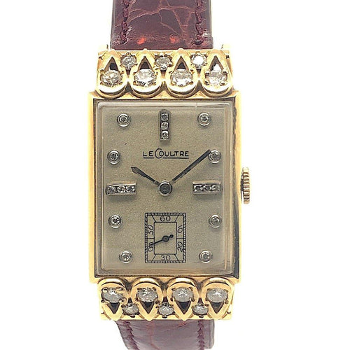LeCoultre, Yellow Gold & Diamonds Gents Watch - Twain Time, Inc.
