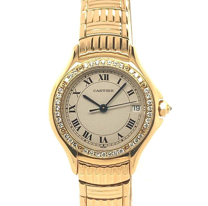 Pre-Owned Harry Winston Premier 18k YG & Diamonds Bracelet Watch