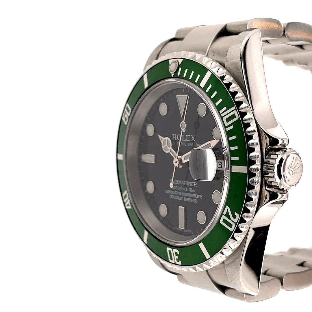 Rolex SUBMARINER – REF 16610 LV – KERMIT – V SERIES – 2009 – for $22,695  for sale from a Trusted Seller on Chrono24