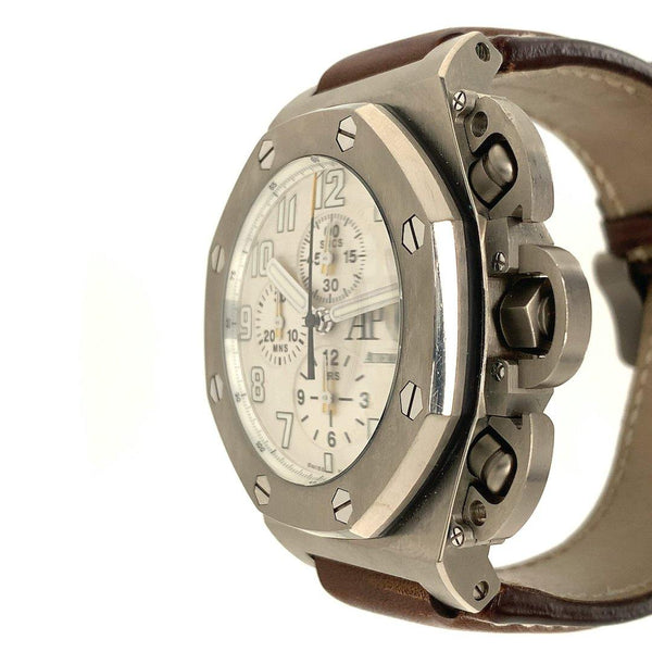 Audemars Piguet Royal Oak Offshore T3 Chronograph Silvered Dial Titanium-Twain Time, Inc.