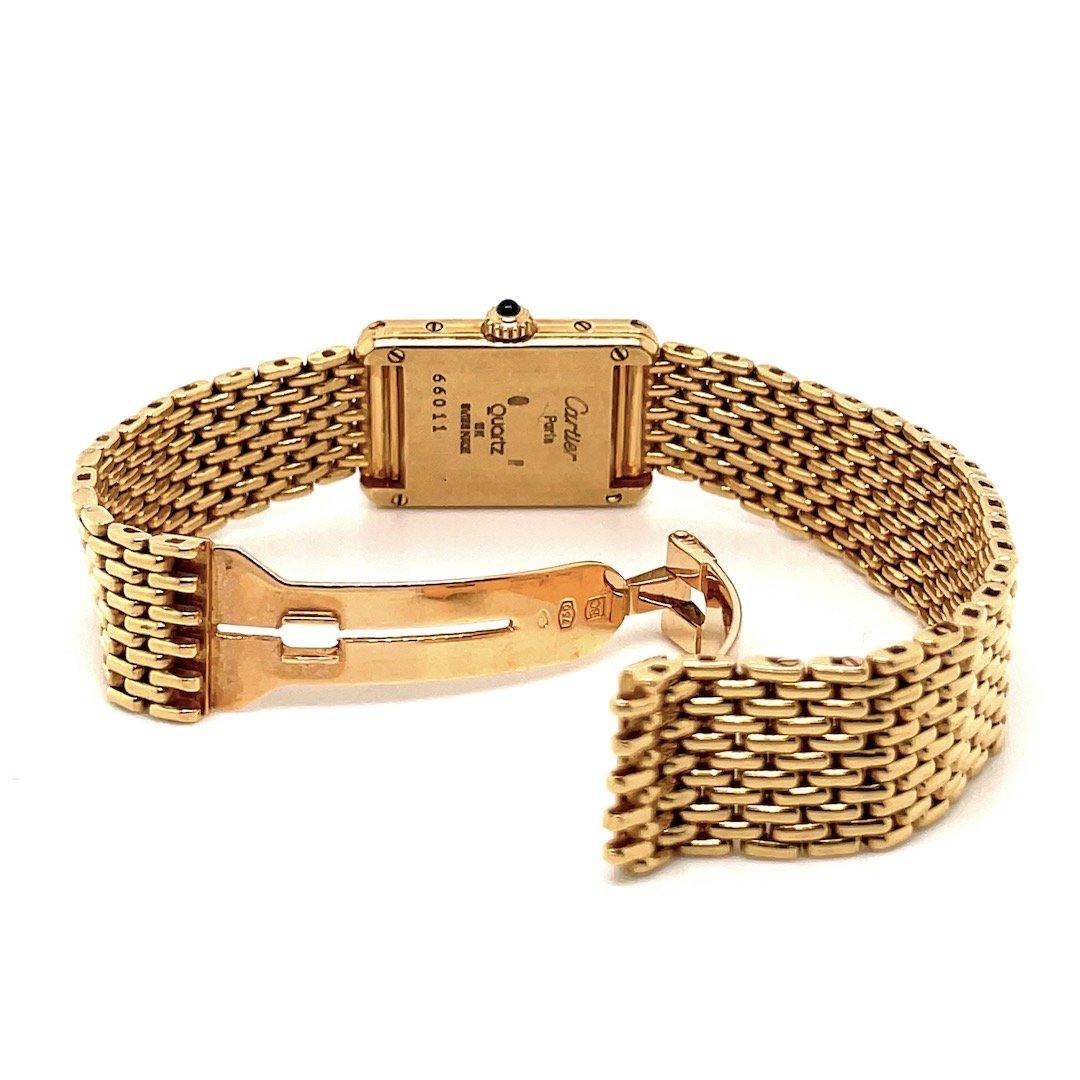Cartier, Tank Louis Grain De Riz Mesh Bracelet Watch, Circa 2000s