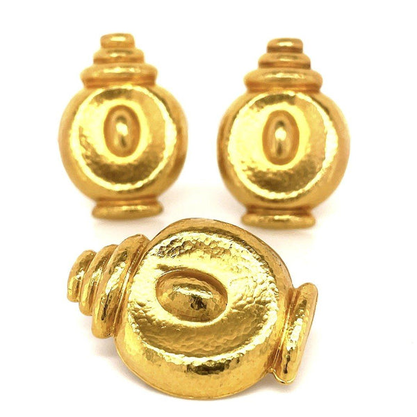 Ilias Lalaounis Suite 18K Yellow Gold Hammered Finish - Twain Time, Inc.