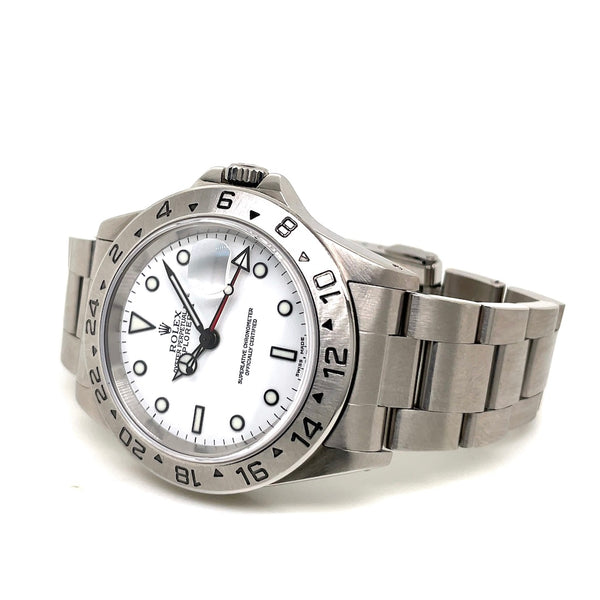 Rolex Explorer II White Dial Stainless Steel Ref. 16570 - Twain Time