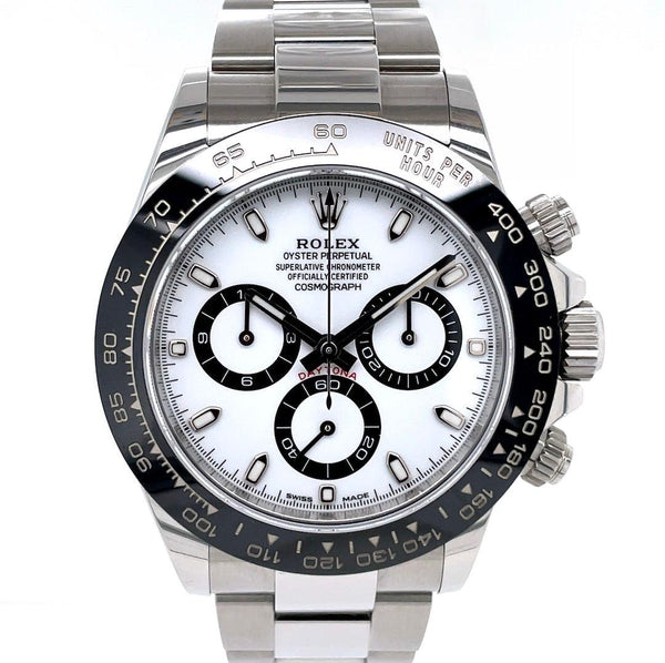 Rolex chronograph white dial Clearance