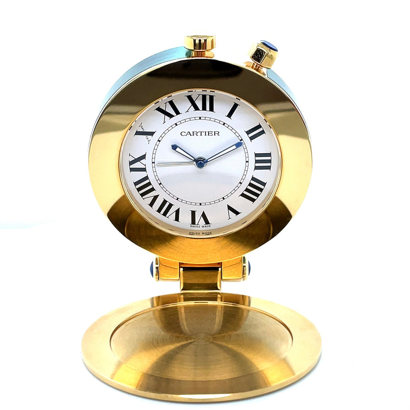 Cartier Travel Alarm Desk Clock Ref. 2753 Circa 2000s  - Twain Time, Inc.
