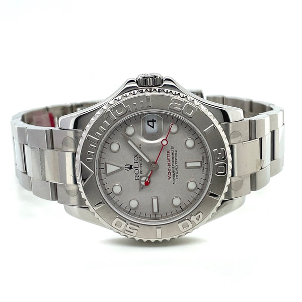 Pre-Owned Rolex Yacht-Master Midsize Steel & Platinum Ref. 168622 - Twain Time