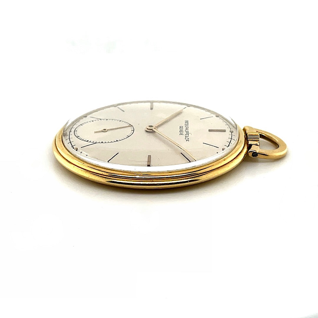 Patek Philippe Open Face 18k YG Pocket Watch w/ center Seconds, Louis XIV  Hands, Circa 1915