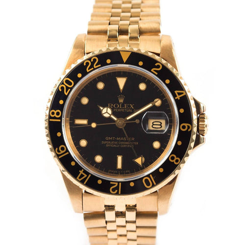Rolex GMT Master 18K Yellow Gold Ref. 16758 - Twain Time, Inc.