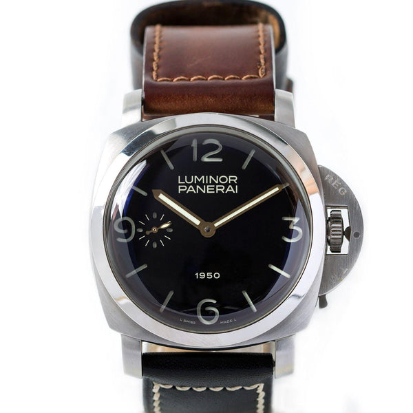 Officine Panerai Luminor 1950 "Fiddy" Limited Edition Stainless Steel PAM 127 - Twain Time, Inc.