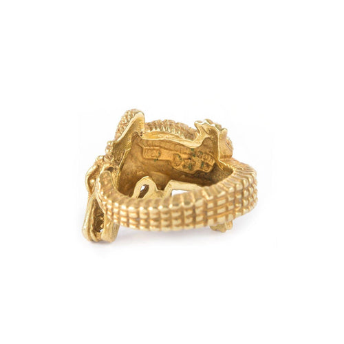 Barry Keiselstein-Cord Alligator Ring 18K Yellow Gold - Twain Time, Inc.