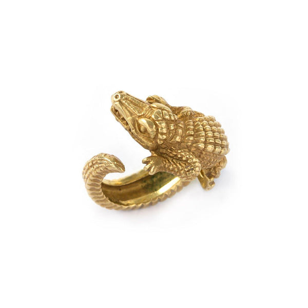Barry Keiselstein-Cord Alligator Ring 18K Yellow Gold - Twain Time, Inc.