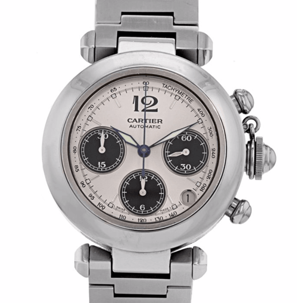 Cartier Pasha C Chronograph Stainless Steel - Twain Time, Inc.