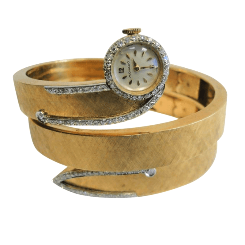 Movado Watch Bracelet 18K Yellow Gold & Diamonds - Twain Time, Inc.