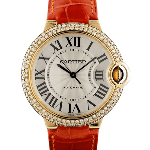 Cartier 'Ballon Bleu' Diamond Watch in 18K Yellow Go #515317 – Beladora