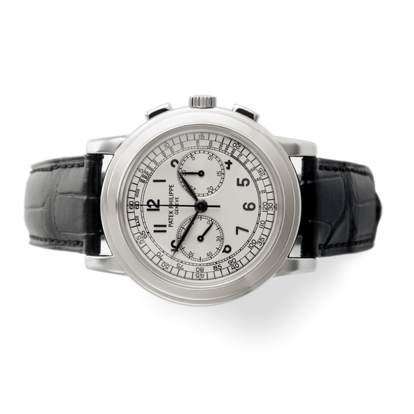 Patek Philippe Complications Chronograph 18K White Gold Silver Dial Ref. 5070G - Twain Time, Inc.