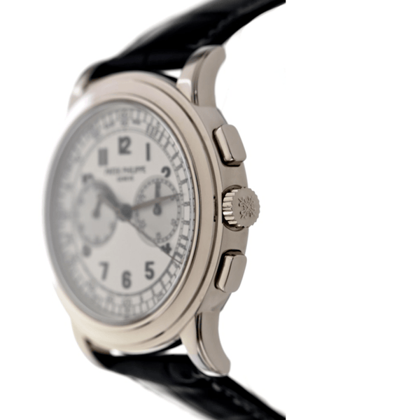 Patek Philippe Complications Chronograph 18K White Gold Silver Dial Ref. 5070G - Twain Time, Inc.